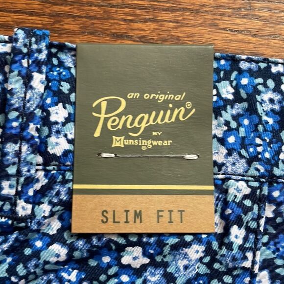 Original Penguin Slim Fit Blue & White Floral Shorts NWT - Picture 5 of 6